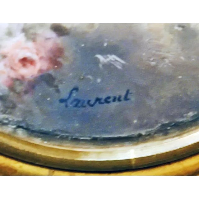 Enamel Box Gilt Inside Painted Flowers Garlands Ladys Portrait, France, 1890s For Sale - Image 9 of 10
