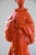 Sculpture Materials Pair of Vintage Orange/Vermilion Chalkware Emperor and Empress Statues From the Personal Collection of Artist Tawny Chatmon For Sale - Image 7 of 11