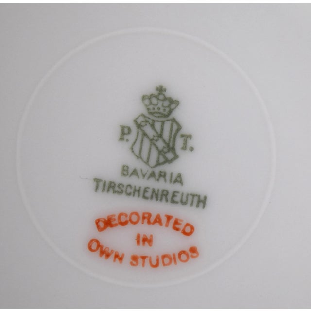 Antique Bavarian Floral Porcelain Dessert Plates Circa 1900- Set of 4 For Sale In New York - Image 6 of 7