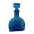 Glass 1960s Empoli Cadmium Blue Art Glass Bottle W/Stopper Textured Italian Decanter For Sale - Image 7 of 8