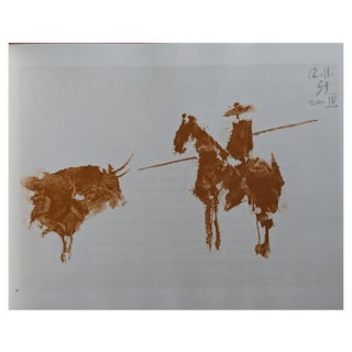Pablo Picasso, Before the Thrust I, 1961, Graphic Print on Vellum For Sale
