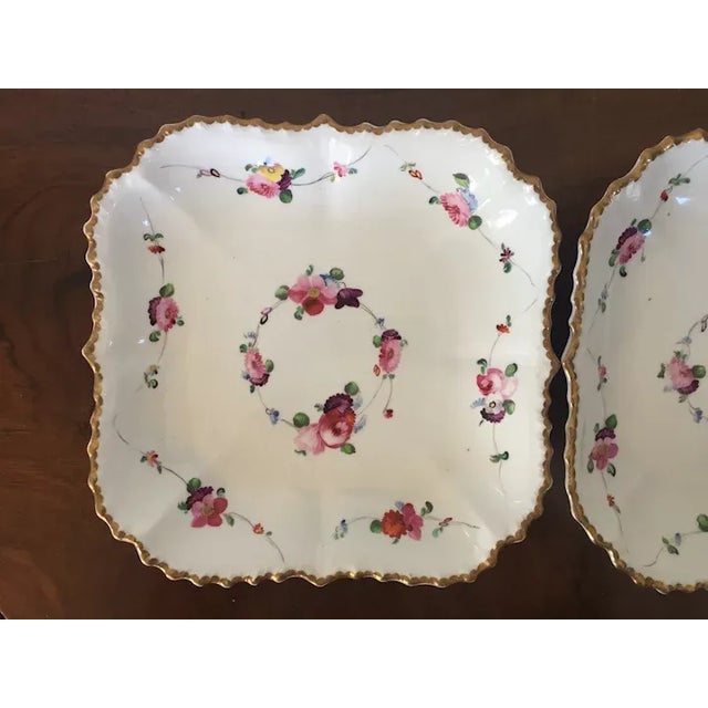 Ceramic Early 19th Century English Regency Square Porcelain Serving - A Pair For Sale - Image 7 of 13
