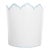 Scalloped White & Pale Blue Planter, Medium For Sale