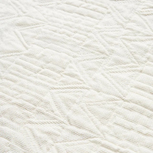 Schumacher Sample - Schumacher Bizantino Quilted Weave Fabric, Ivory For Sale - Image 4 of 5