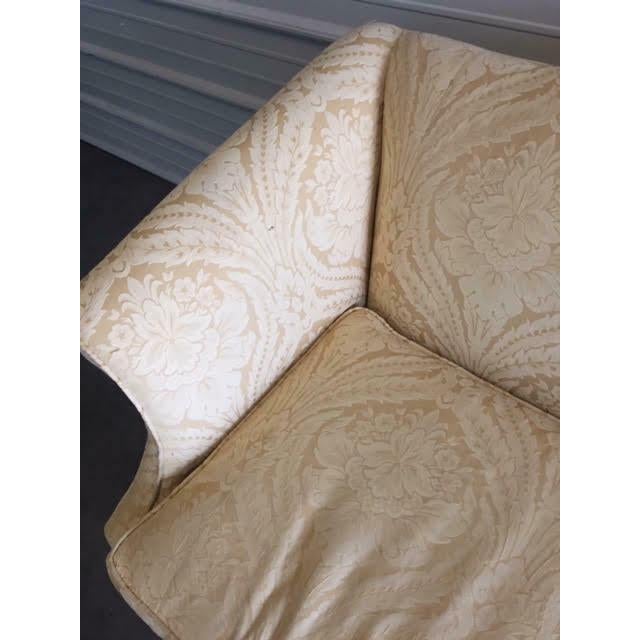 Chippendale Vintage 70" Hickory Highland House Yellow Upholstered Chippendale Sofa For Sale - Image 3 of 12