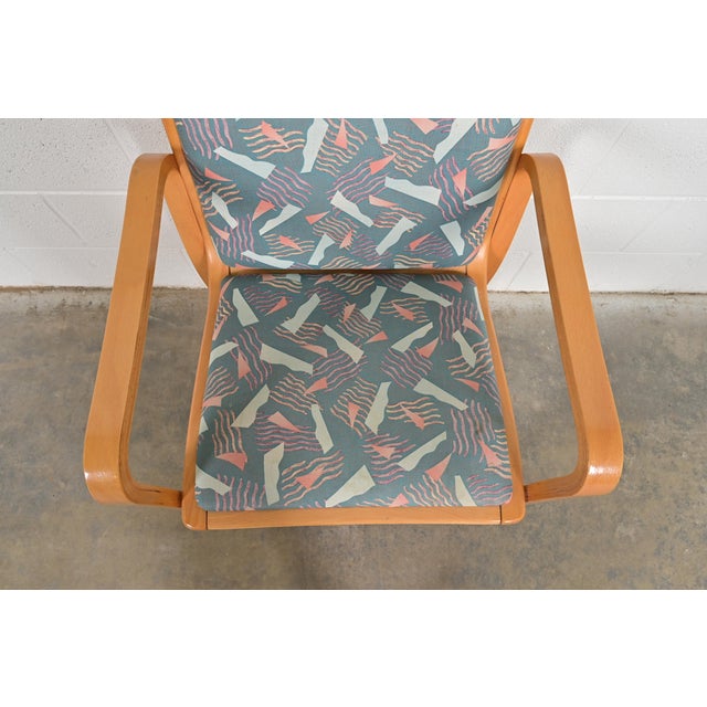 Wood Loewenstein Modern Bent Beechwood Sled Leg Lounge Chairs, Pair For Sale - Image 7 of 15