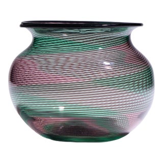 Ercole Barovier Toso Mid Century Murano Italian Art Glass Vase For Sale