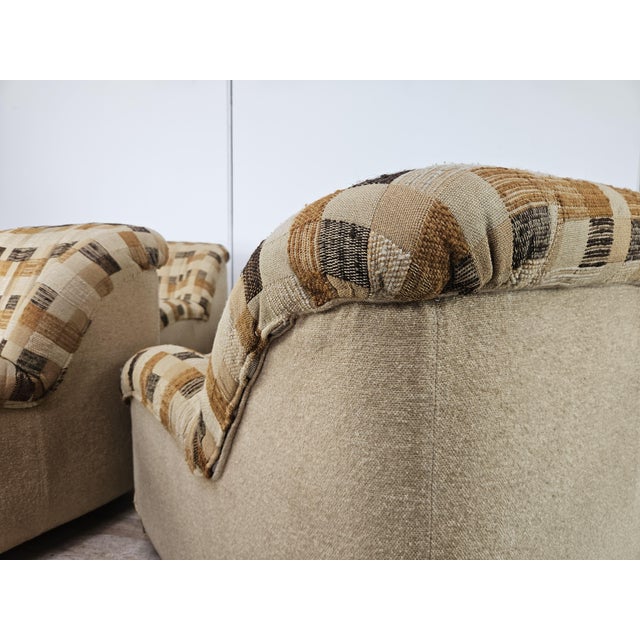 Mid-Century Modular Fabric Armchairs, 1970, Set of 4 For Sale - Image 10 of 15