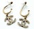 2000 - 2009 Chanel Gold CC Crystal Moscova Hoop Piercing Earrings, A Pair For Sale - Image 5 of 5