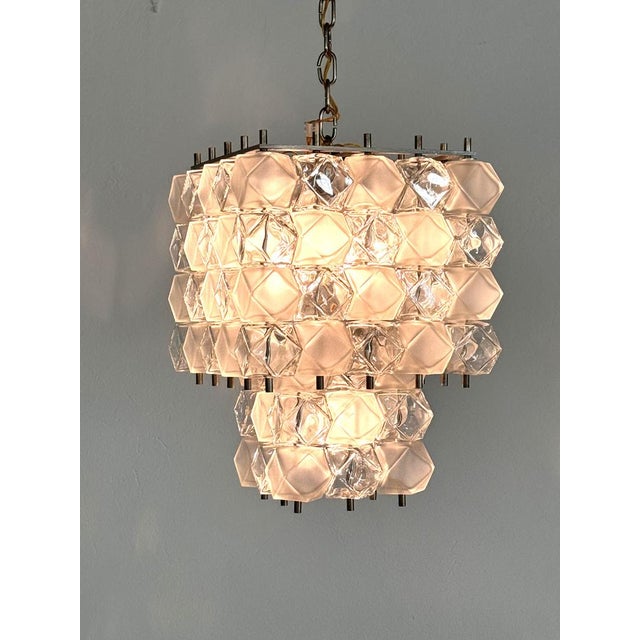 Mid-Century Modern Italian Murano Glass Geometric Pendant by Interlux, 1960s For Sale - Image 11 of 17