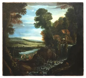 Matthijs Bril - Landscape with Figures - Oil on Canvas - 1570