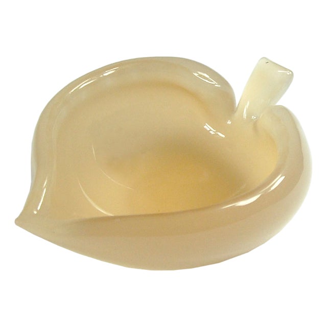 Murano Glass Leaf Bowl from Fratelli Toso, 1950s For Sale