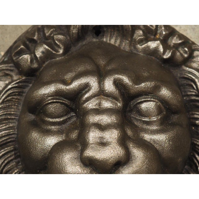 Circa 1920s French Cast Iron Lion Fountain Feature, Spout For Sale - Image 4 of 13