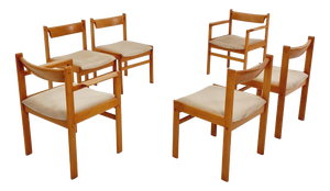 Danish Oak Dining Chairs by H. W. Klein for Bramin, 1960s, Set of 6