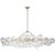 Talia Large Linear Chandelier in Burnished Silver Leaf with Clear Swirled Glass Designer: Julie Neill Canopy: 6" Round...