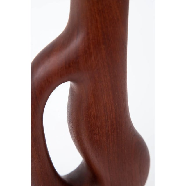 1950s Danish Modern Organic Form Teak Lamps by Esa Denmark For Sale - Image 4 of 8