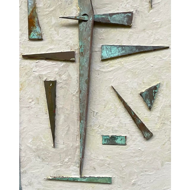 Exquisite Pair of Joseph Malekan Abstract Mixed-Media Wall Sculptures For Sale - Image 11 of 14