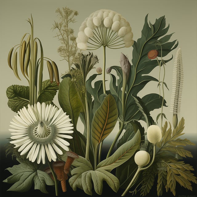 English Dark Green Antique Botanical Garden Study No. 17 - Natural History Fine Art Print For Sale - Image 3 of 4