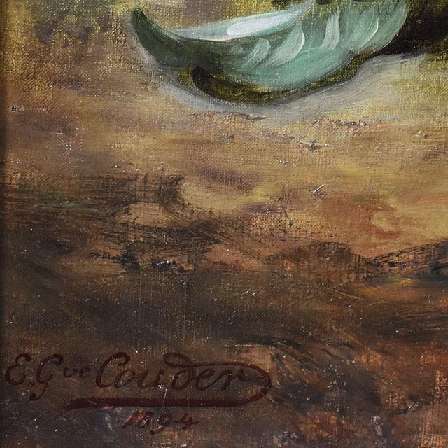 Gustave Émile Couder, Still Life with Fruit, Peaches and Plums, Oil on Canvas, 1894, Framed For Sale - Image 9 of 11