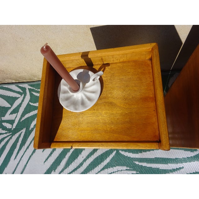 Light Wood Bedside Tables with Top Edges, 1990s, Set of 2 For Sale - Image 14 of 18