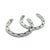 1990s 1990s John Hardy Estate Dot Flat Hoop Earrings 1.95" Sterling Silver, 2 pieces For Sale - Image 5 of 7