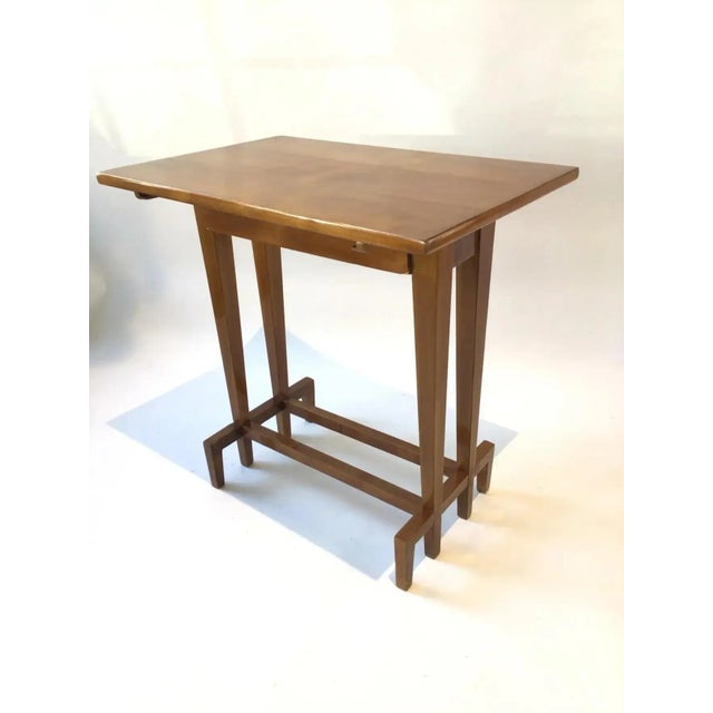 Wood 1920s Walnut Architectural Side Table For Sale - Image 7 of 13