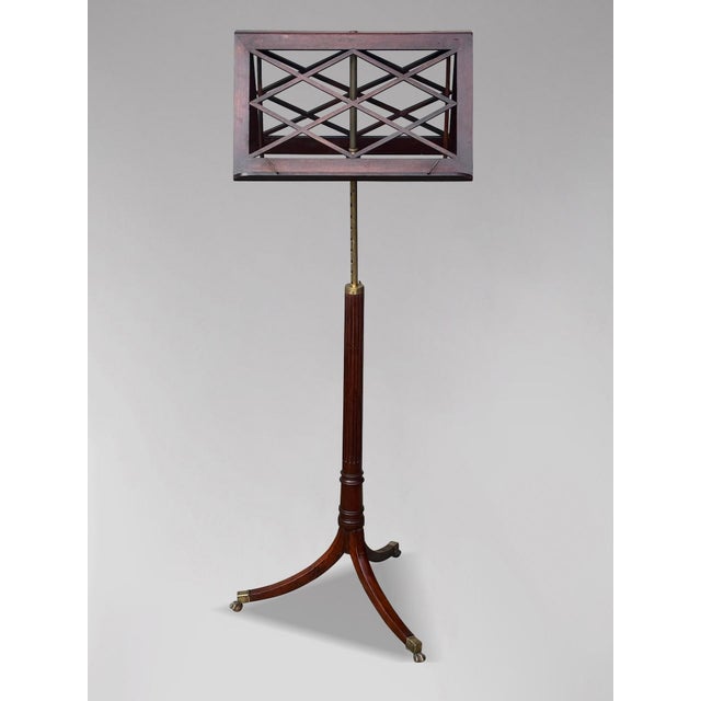 Brown Regency Mahogany Duet Music Stand, 1800s For Sale - Image 8 of 9