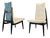 Pair of Mid-Century Modern Highback Accent Chairs, Two-Tone Upholstery For Sale