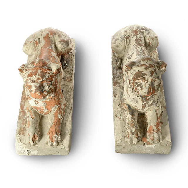 Red Terracotta Lion Statues, Set of 2 For Sale - Image 8 of 11