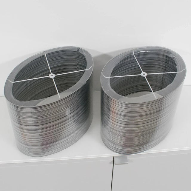 American Mutual Sunset Modernist Aluminum Pair of Table Lamps For Sale - Image 18 of 18