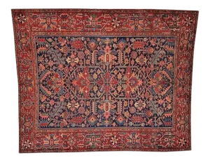 1920s Vintage Antique Persian Heriz Rug - 9'5" X 11'5"