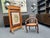 A very rare barber/hairdressing chair featuring a height-adjustable headrest. Manufactured between approx. 1880 and 1900....