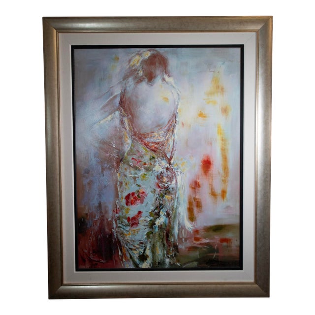 Janet Treby – (B1955) – Hand Embellished Serigraph on Canvas - 40" X 50" For Sale