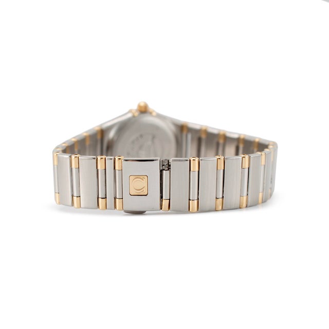 Ladies Omega Constellation Mini 22.5mm 18k Yellow Gold Steel Quartz Watch For Sale In Houston - Image 6 of 9