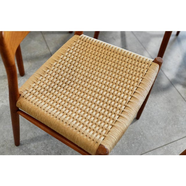 1960s MCM Dining Chairs by Niels Otto Møller for j.l. Møllers Møbelfabrik — Set of 6 (4 Model 75 & 2 Model 84) For Sale - Image 13 of 17