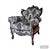Transitional Vintage Hand Carved Italian Deconstructed Upholstered Armchair For Sale - Image 3 of 8