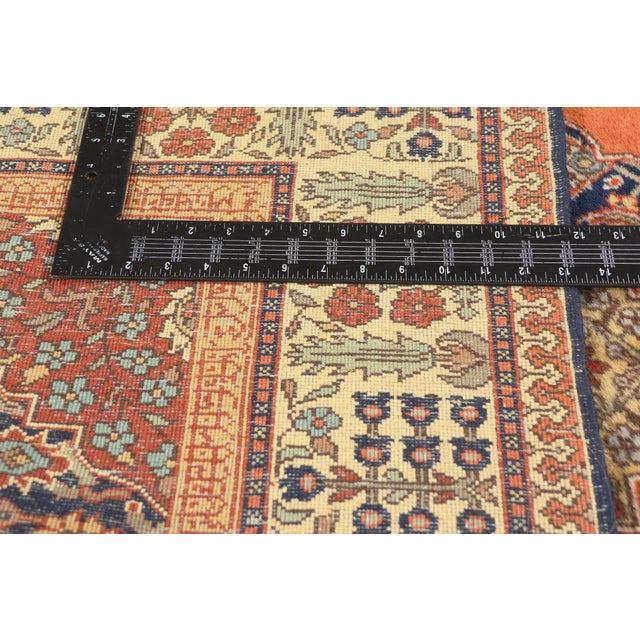 Textile Vintage Romanian Tabriz Rug, 04'01 X 06'00 For Sale - Image 7 of 10