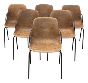 Stacking Hemp Chairs from Vepa, Set of 6