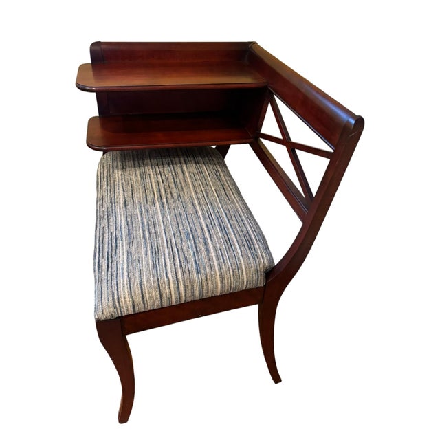 Mid-Century Modern Mid 20th Century Telephone "Gossip" Bench For Sale - Image 3 of 8