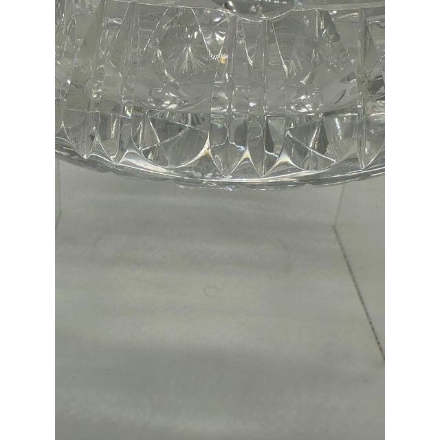 Cut Crystal Glass Ashtray From Italy For Sale - Image 9 of 9