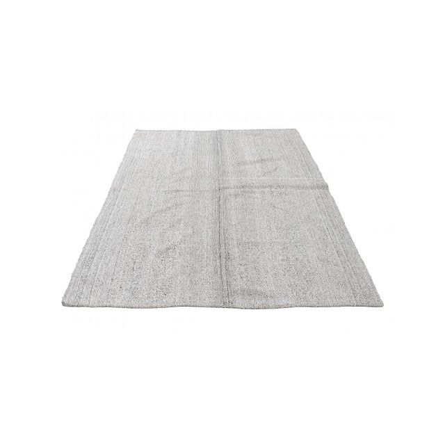 Mid-Century Modern Gray Vintage Turkish Kilim Rug - 5`9″ X 7`9″ For Sale - Image 3 of 6