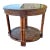 Vintage Oval Two-Tier Glass Top & Cane End Table For Sale