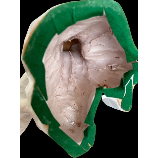 White 1970s Vintage White Handcrafted Italian Ceramic Tropical Palm Beach Parrot Figure For Sale - Image 8 of 13