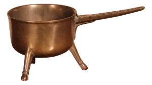 17th Century Tripod Apothecary Skillet from the Ward Rvmens Family, 1698