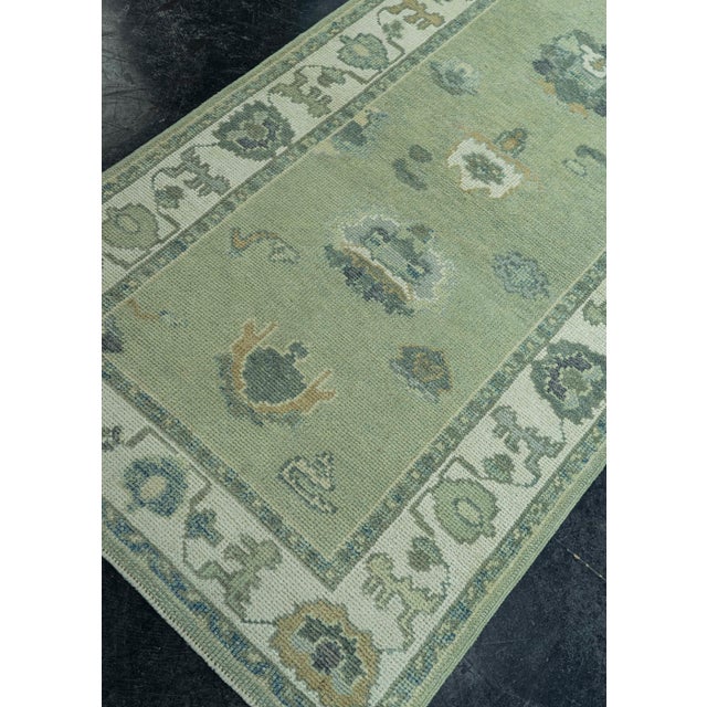 Gray Turkish Oushak Rug 2'11" x 13'7" #19101 For Sale - Image 8 of 8