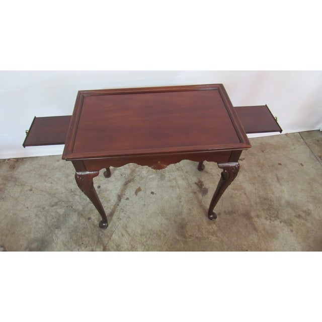 Chippendale Hammary Mahogany Tea Side Table Vintage Beautiful For Sale - Image 3 of 5