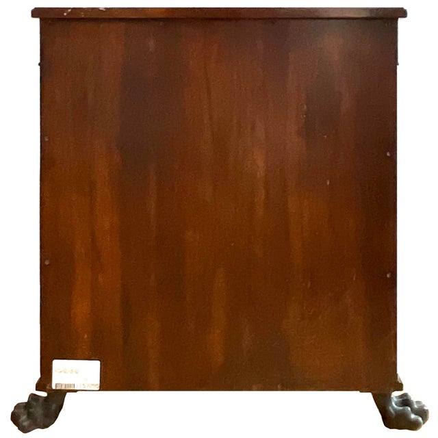 1990's Regency Empire Nightstand Pair - Mahogany - Lion Paw Feet - Hickory-White For Sale - Image 15 of 15