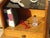 Vintage Bedside Table in Light Oak with Splayed Legs and Black Glass Top, 1960s For Sale - Image 6 of 18