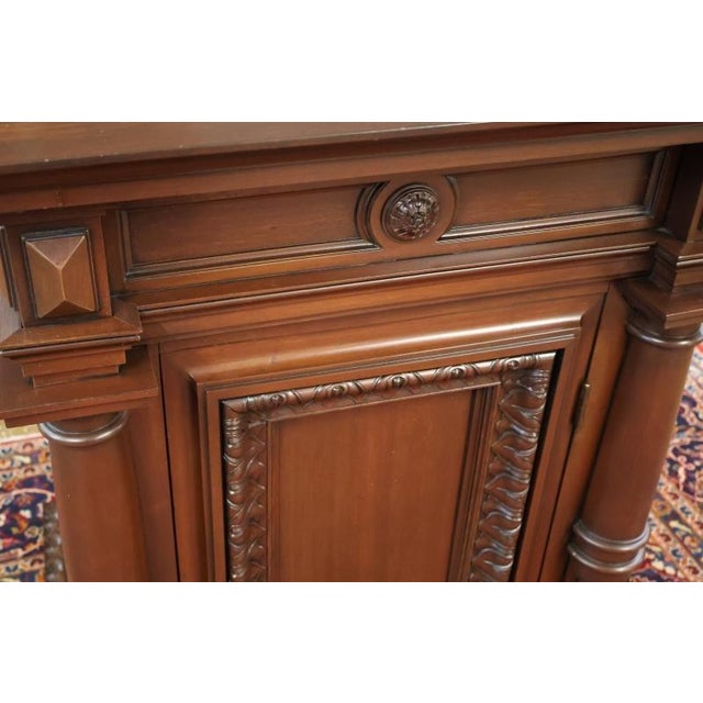 Monumental Victorian Style Mixed Wood Pedestal Cabinet For Sale In New York - Image 6 of 14