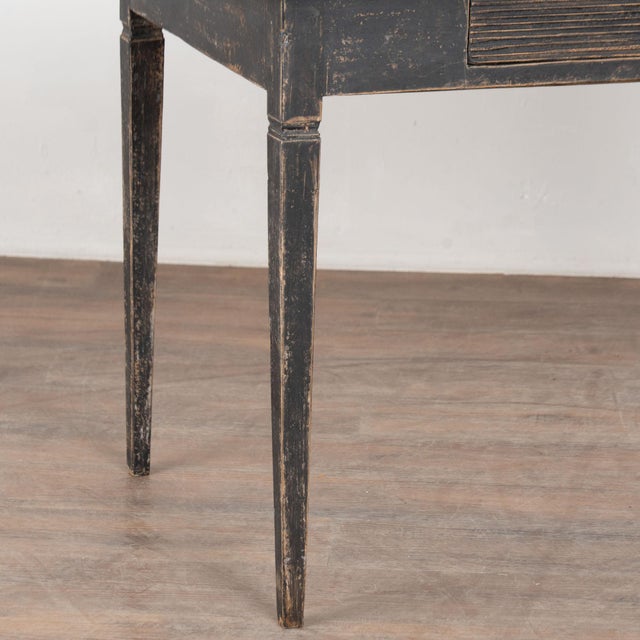 19th Century Swedish Black Side Table With Single Drawer For Sale - Image 13 of 14